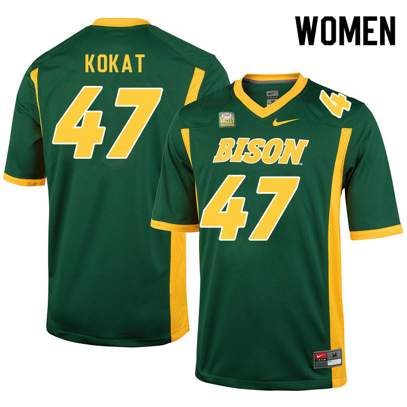 Women #47 Luke Kokat North Dakota State Bison College Football Jerseys Sale-Green